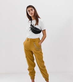 Коричневые брюки в стиле милитари с цепочками Pull&Bear - Коричневый