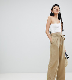 Коричневые брюки-палаццо широкого кроя Pull&Bear - Коричневый