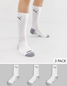 Набор из 3 пар белых носков Puma Golf Pounce - Белый