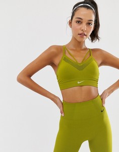 Зеленый бесшовный бюстгальтер Nike Training - Зеленый