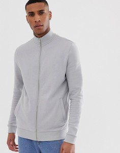 Серая трикотажная спортивная куртка ASOS DESIGN - Серый