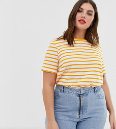 Футболка в полоску с круглым вырезом ASOS DESIGN Curve - Мульти
