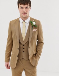 Пиджак скинни ASOS DESIGN wedding - Бежевый