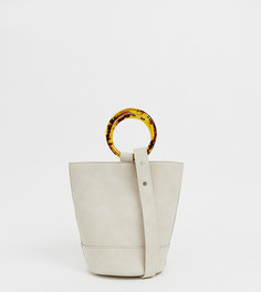 Кремовая сумка с черепаховой ручкой и съемным ремешком PrettyLittleThing - Кремовый