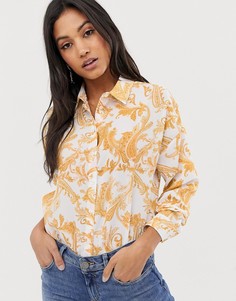 Рубашка с принтом пейсли и длинными рукавами ASOS DESIGN - Мульти