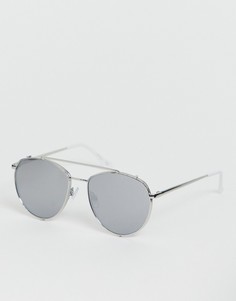 Серебристые солнцезащитные очки-авиаторы Jeepers Peepers - Серебряный