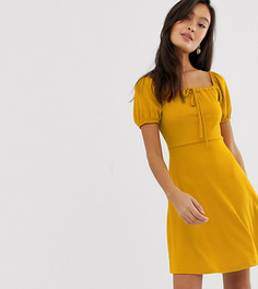 Трикотажное приталенное платье New Look - Желтый