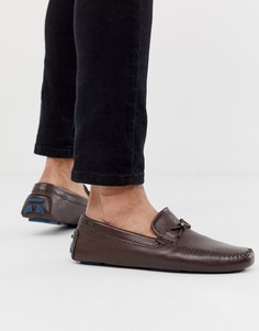 Коричневые кожаные мокасины Ted Baker Conari - Коричневый