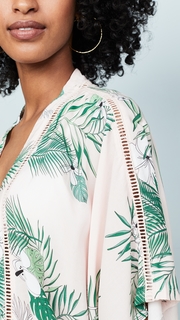 Plush Maxi Palm Kimono