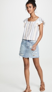 Ksubi Mini Moss Recall Blue Skirt
