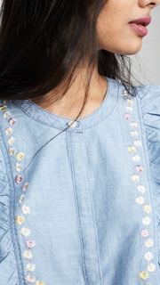 Madewell Sleeveless Ruffle Blouse