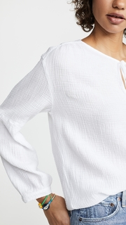 Three Dots Peasant Top