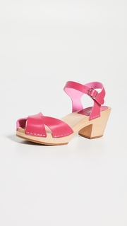 Swedish Hasbeens Mirja Ankle Strap Clogs