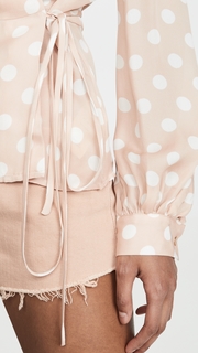 LAGENCE Cara Wrap Blouse