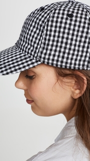 Madewell Gingham Tie Back Baseball Cap