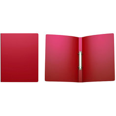 Папка на 2 кольцах пластиковая ErichKrause Classic, 24 мм, A4, красный
