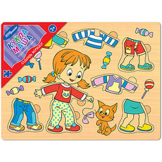 Игра из дерева STEP puzzle "Одень куклу", Кукла Маша Степ Пазл