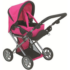Коляска для кукол Buggy Boom Infinia, фуксия с чёрным