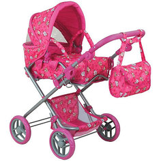 Коляска для кукол Buggy Boom Infinia, розовая