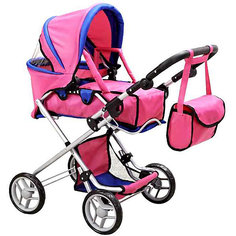 Коляска для кукол Buggy Boom, малиново-синяя