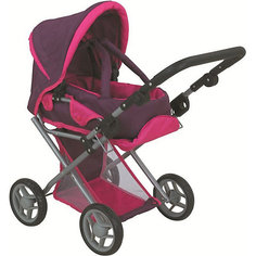 Коляска для кукол Buggy Boom Infinia, розово-сиреневая