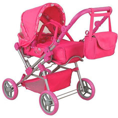 Коляска для кукол Buggy Boom Infinia, розовая