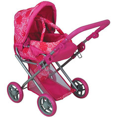 Коляска для кукол Buggy Boom Infinia, розовая
