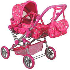 Коляска для кукол Buggy Boom Infinia, розовая