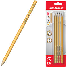Чернографитный шестигранный карандаш ErichKrause Amber 100 HB