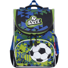 Рюкзак школьный Grizzly с мешком, черно-синий