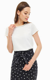 Белая блуза с короткими рукавами Comma