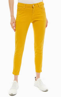 Хлопковые желтые брюки с карманами S.Oliver