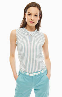 Хлопковый топ в полоску Comma