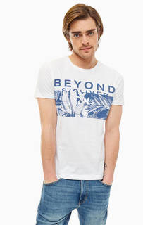 Белая хлопковая футболка с круглым вырезом S.Oliver