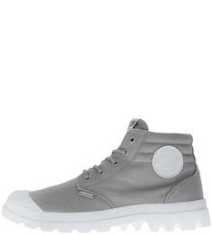 Серые текстильные ботинки на шнуровке Palladium