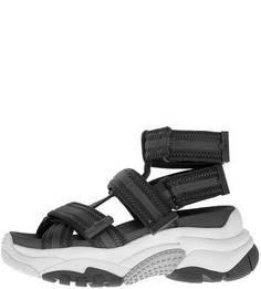 Текстильные босоножки на танкетке Ash