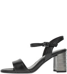 Кожаные босоножки на каблуке Tamaris