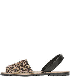 Сандалии из натуральной кожи с животным принтом Tamaris