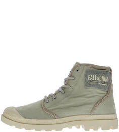 Текстильные ботинки цвета хаки с вкладной стелькой Palladium