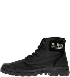 Черные текстильные ботинки с вкладной стелькой Palladium