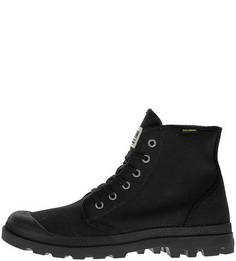 Текстильные ботинки черного цвета на шнуровке Palladium