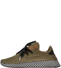 Текстильные кроссовки цвета хаки Deerupt Runner Adidas Originals