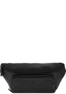 Кожаная поясная сумка с карманами Sergio Belotti