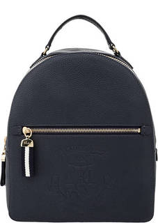 Синий рюкзак из натуральной кожи Lauren Ralph Lauren