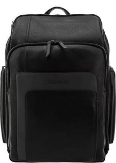 Вместительный кожаный рюкзак с карманами Piquadro