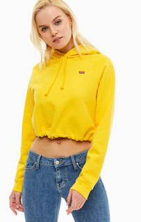 Укороченная толстовка из хлопка желтого цвета Levis®