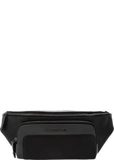 Кожаная поясная сумка с карманами Piquadro
