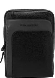 Кожаная сумка с карманами Piquadro