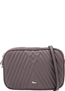 Стеганая кожаная сумка сиреневого цвета Labbra