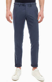 Синие зауженные брюки из хлопка Drykorn